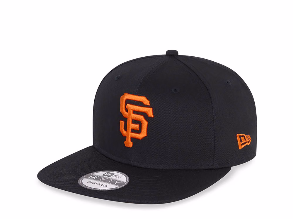 New Era San Francisco Giants Black 9Fifty Snapback Hat front