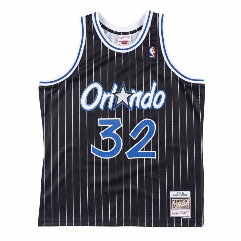 Shaq O'Neal #32 Orlando Magic 1994-95 Swingman NBA Jersey Black view 1