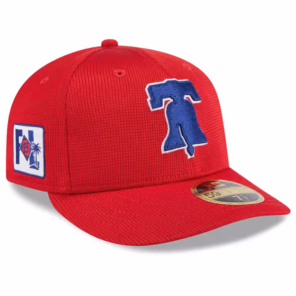 Philadelphia Phillies 2025 MLB Spring Training Low Profile 59FIFTY Fitted Cap Red product photo