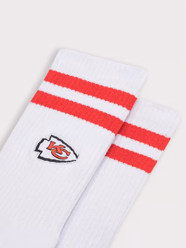 Kansas City Chiefs L&L '90 Classics NFL Crew Socks White view 2