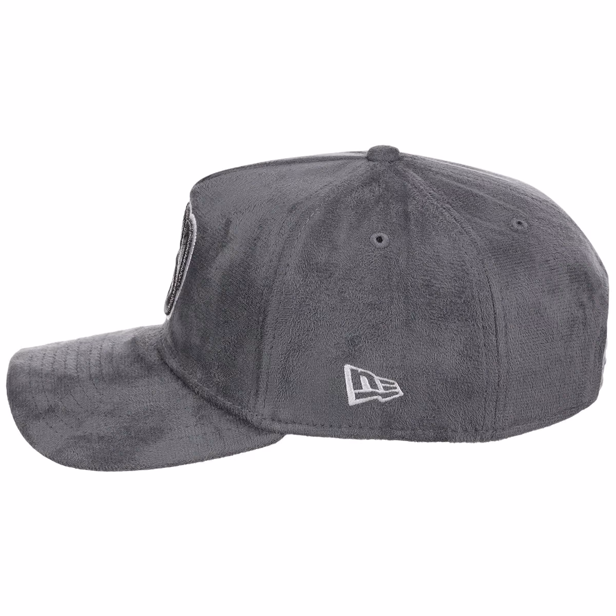 Milwaukee Brewers MLB Gray x Suede FASHION CORE New Era 9FORTY A-Frame detail view