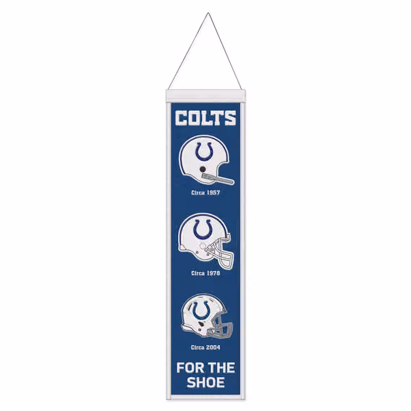 Indianapolis Colts Logo Evolution NFL Wool Banner view 1