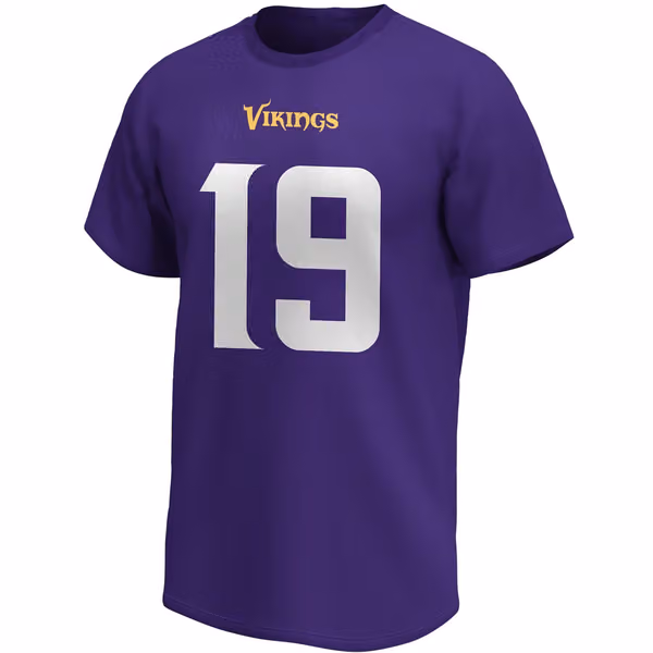 Adam Thielen #19 Minnesota Vikings Fanatics Player NFL T-Shirt Purple view 2
