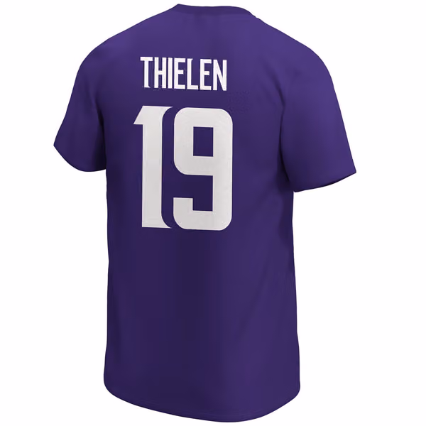 Adam Thielen #19 Minnesota Vikings Fanatics Player NFL T-Shirt Purple view 3