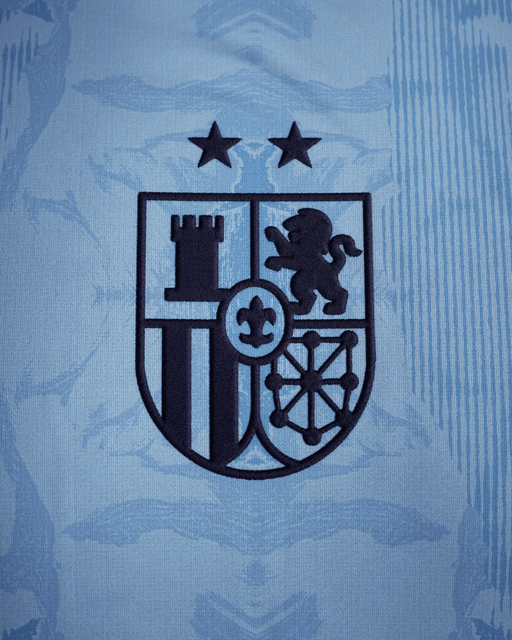 Jersevo Custom Personalized Spain 2026 Champions Jersey - Blue crest detail