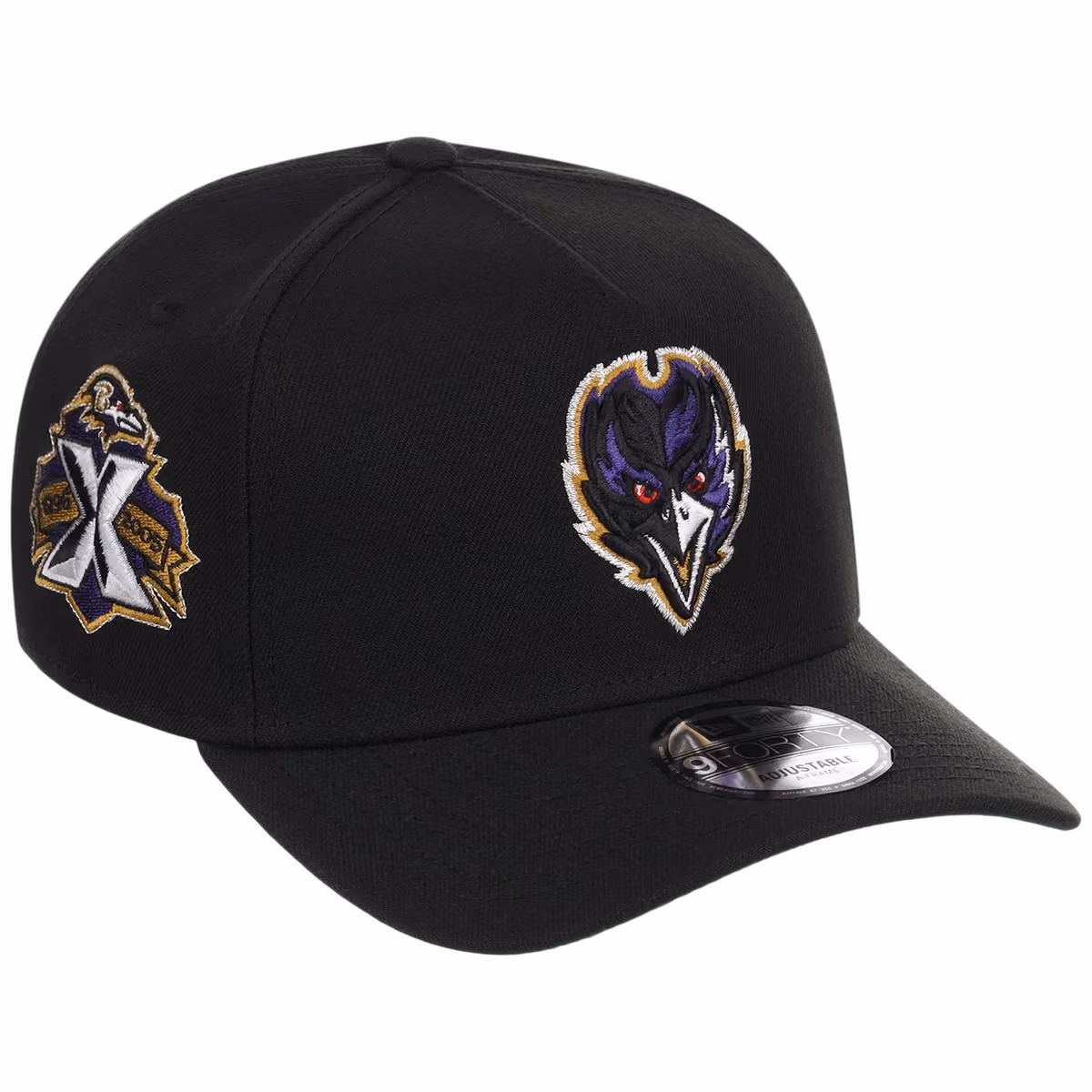 Baltimore Ravens NFL Black Dome New Era 9FORTY A-Frame front view