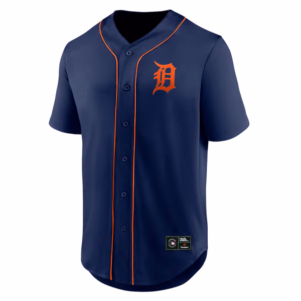 Detroit Tigers Fanatics Foundation MLB Fan Jersey Navy view 2