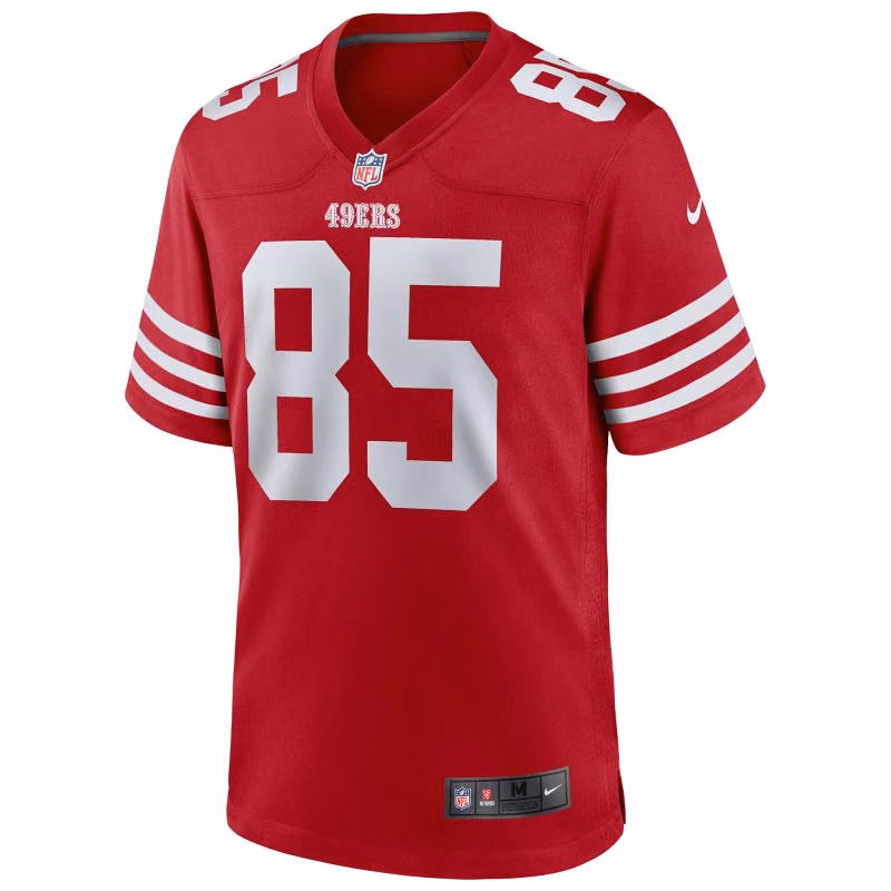 George Kittle #85 San Francisco 49ers Nike Game NFL Football Jersey Red view 2