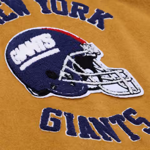 New York Giants Dusted Varsity NFL Jacket Brown/Cream view 6