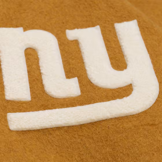 New York Giants Dusted Varsity NFL Jacket Brown/Cream view 4