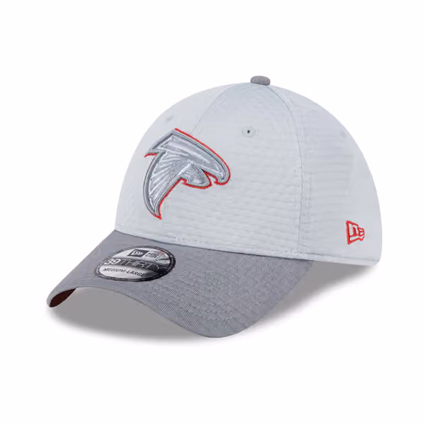 Atlanta Falcons 2024 NFL Training Camp New Era 39THIRTY Flex Cap Gray product photo