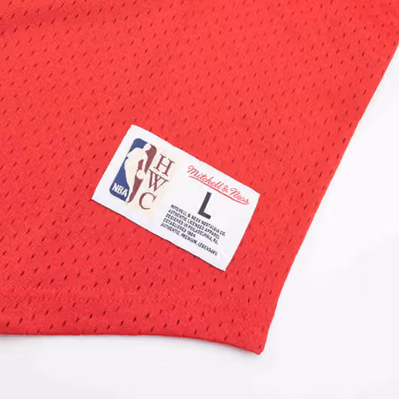 Chicago Bulls Unbeaten Mitchell & Ness NBA V-Neck Mesh Shirt Red view 4