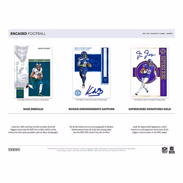 2022 Panini Encased Football NFL Hobby Box view 2
