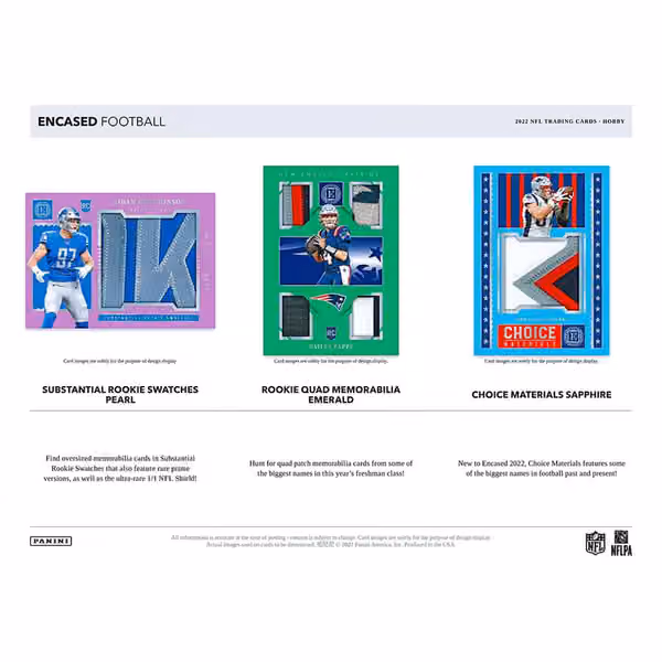 2022 Panini Encased Football NFL Hobby Box view 4
