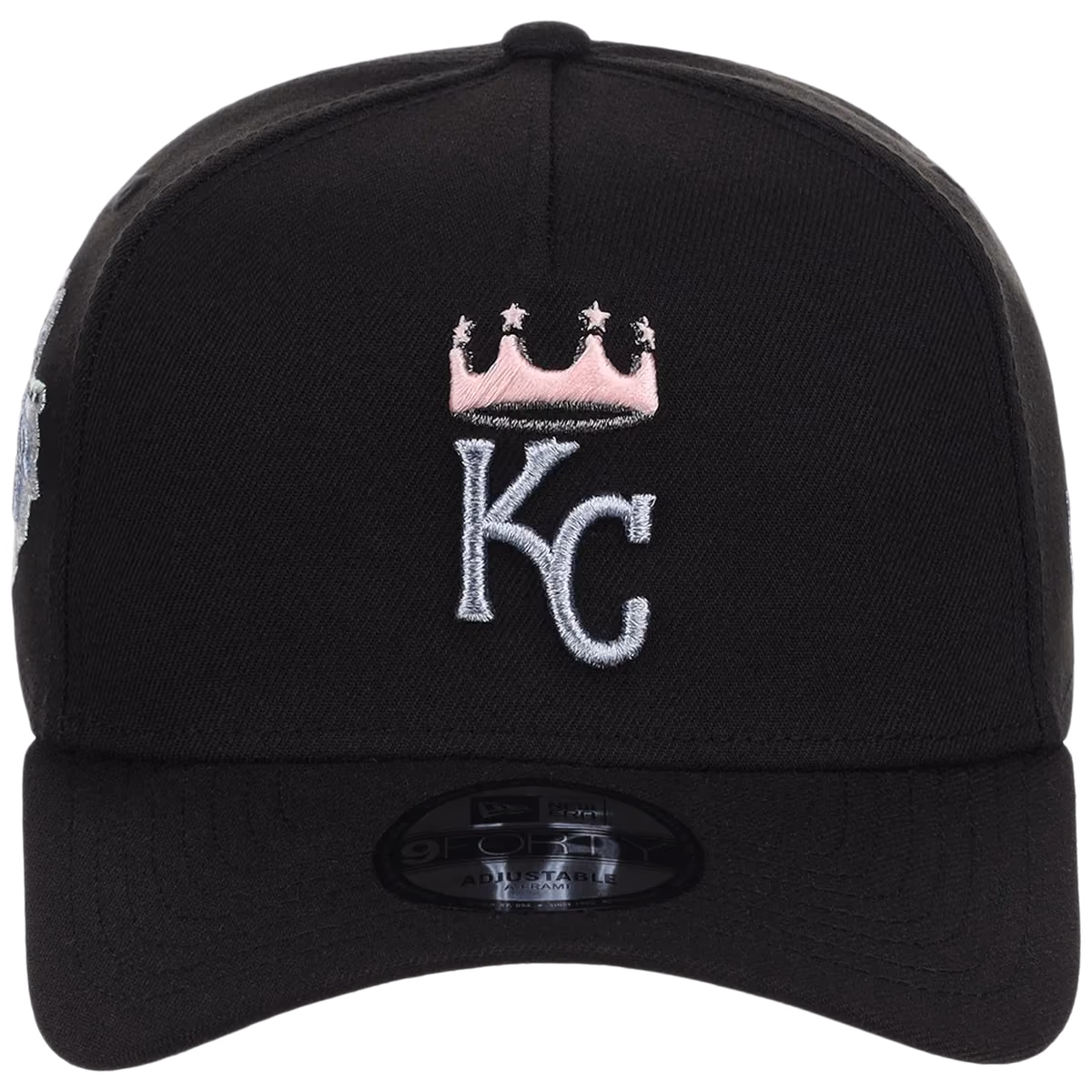 Kansas City Royals MLB Pewter Skies New Era 9FORTY A-Frame detail view