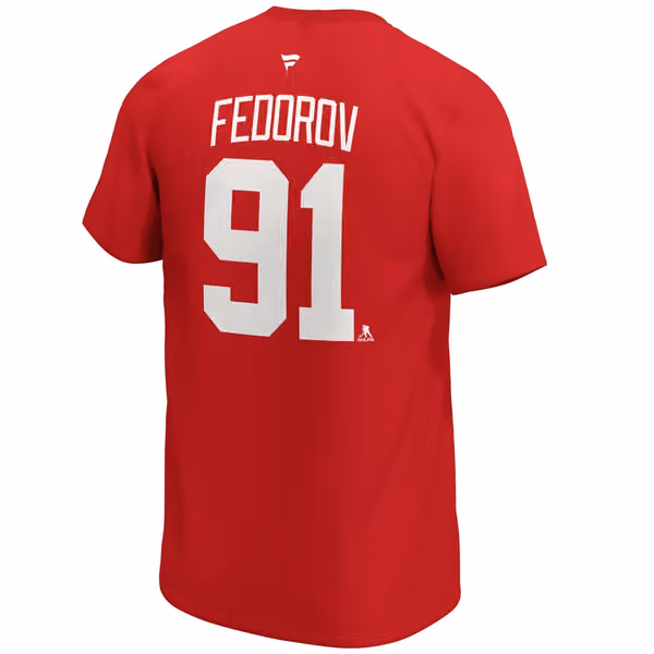 Sergei Fedorov #91 Detroit Red Wings Alumni Fanatics NHL T-Shirt Red view 3