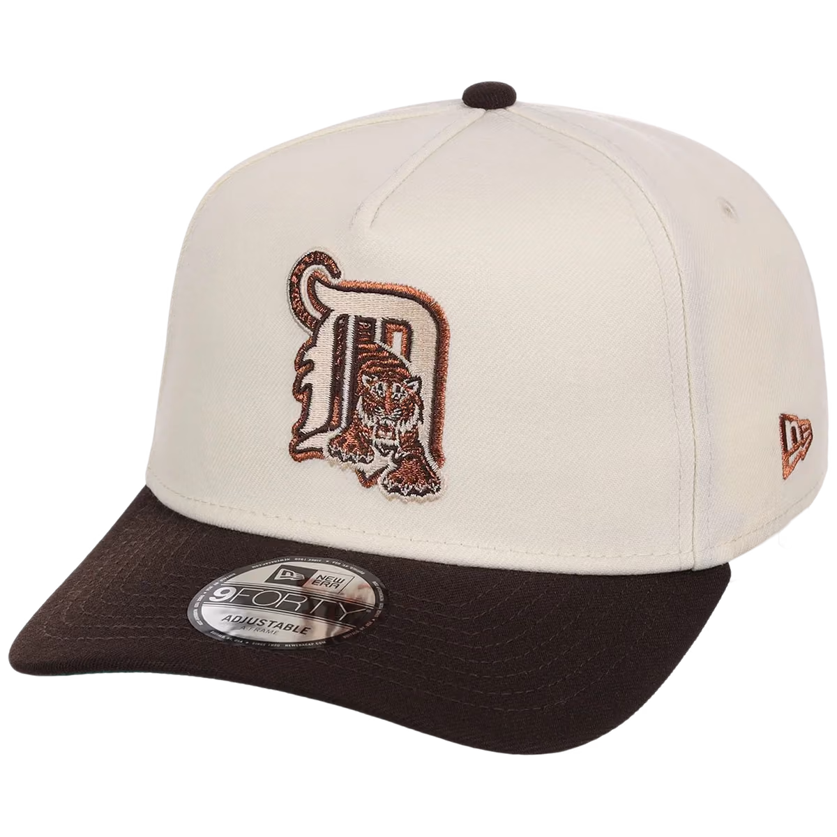 Detroit Tigers MLB Walnut Reserve New Era 9FORTY A-Frame detail view