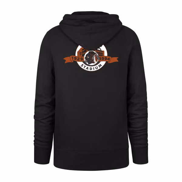 Chicago Blackhawks Tonal Backer '47 Burnside NHL Hoodie Black view 2