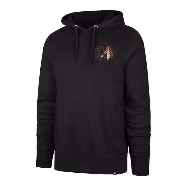 Chicago Blackhawks Tonal Backer '47 Burnside NHL Hoodie Black view 1