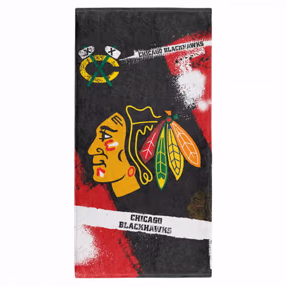 Chicago Blackhawks Spray NHL Beach Towel view 1