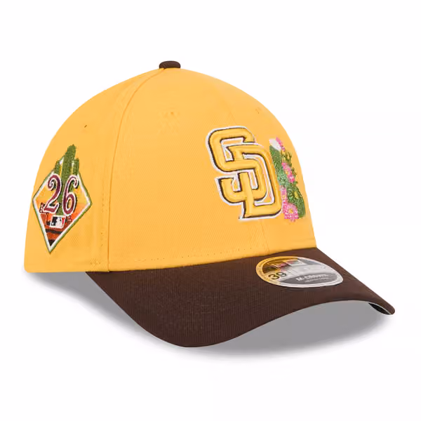 San Diego Padres 2026 MLB Spring Training 39THIRTY M-Crown Flex Cap Yellow product photo
