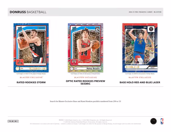 2024/25 Panini Donruss Basketball NBA Retail Pack view 4