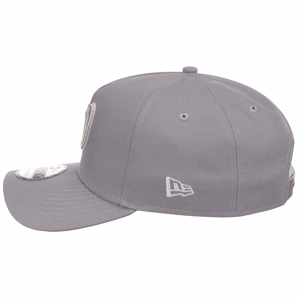 Washington Nationals MLB Gray x White FASHION CORE New Era 9FORTY A-Frame detail view