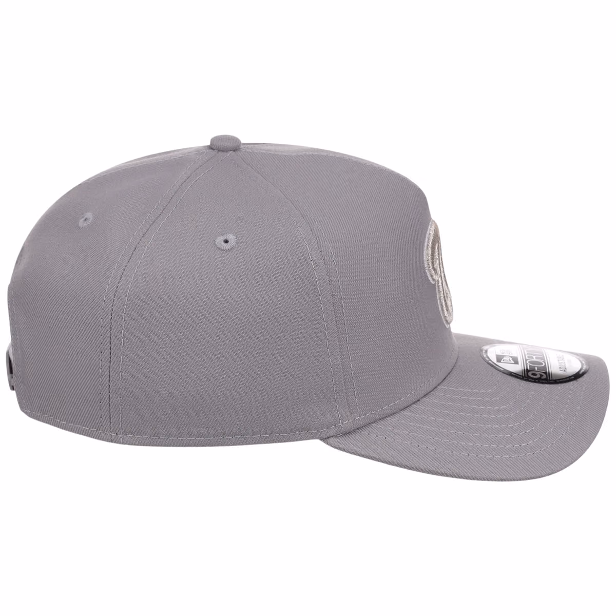 Washington Nationals MLB Gray x White FASHION CORE New Era 9FORTY A-Frame detail view
