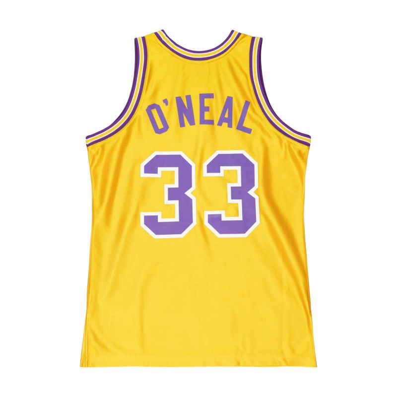 Shaquille O'Neal #33 LSU Tigers 1990-91 Authentic NCAA Jersey Yellow view 2