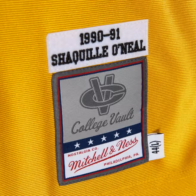 Shaquille O'Neal #33 LSU Tigers 1990-91 Authentic NCAA Jersey Yellow view 3