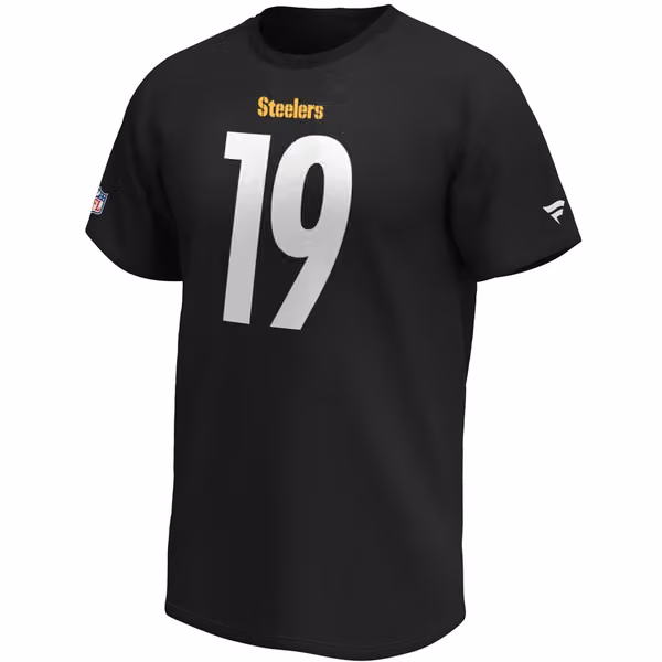 JuJu Smith-Schuster #19 Pittsburgh Steelers Fanatics Player NFL T-Shirt Black view 2
