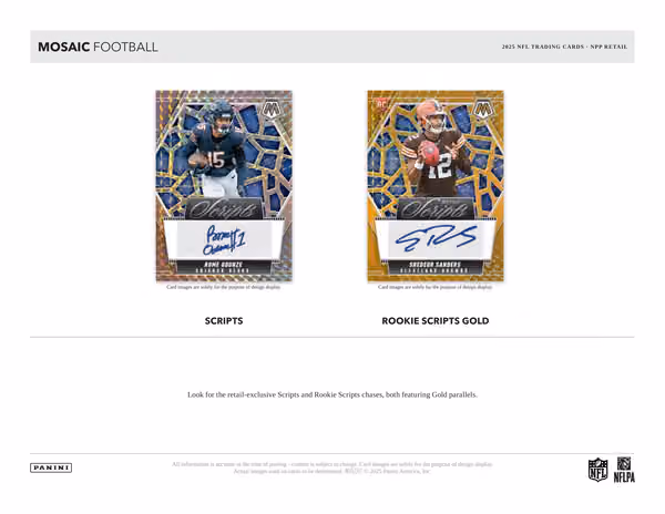 2025 Panini Mosaic Football NFL Fat-Pack Box view 3