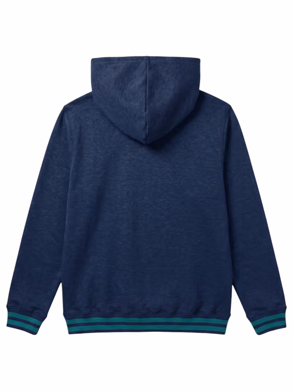Seattle Mariners Felt Logo Throwback MLB Hoodie Navy view 2