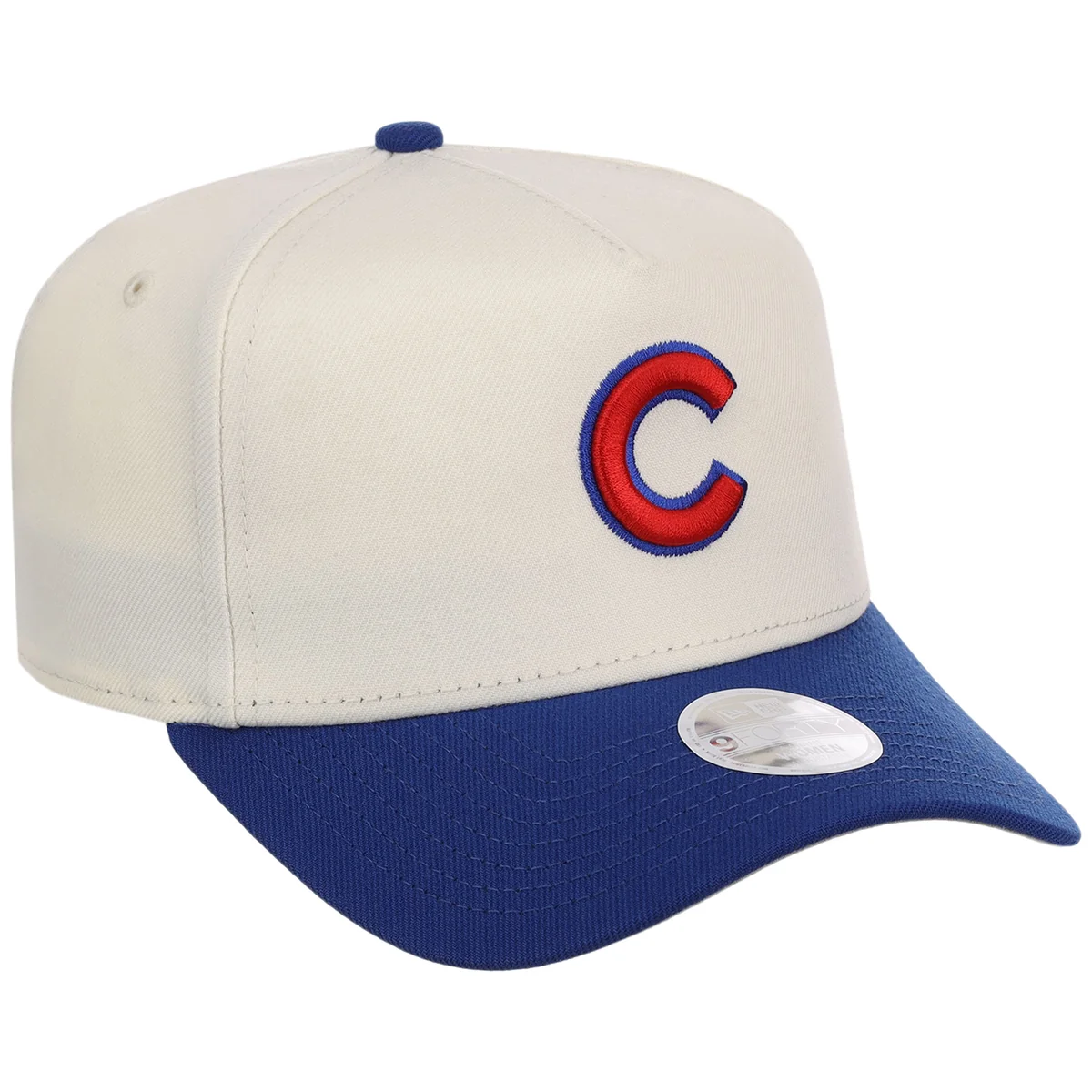 Chicago Cubs Women's New Era 9FORTY Chrome OTC A-Frame front view