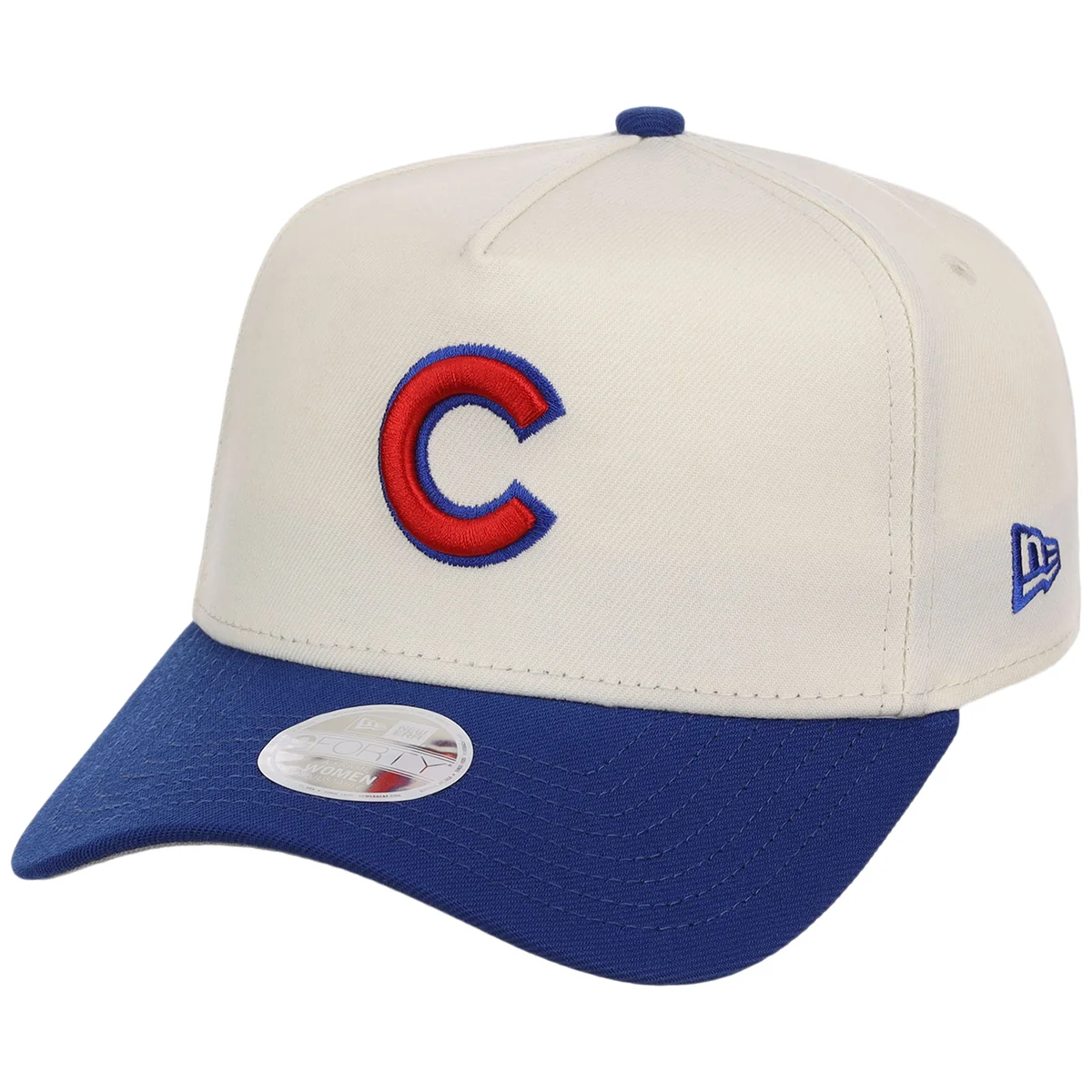 Chicago Cubs Women's New Era 9FORTY Chrome OTC A-Frame detail view
