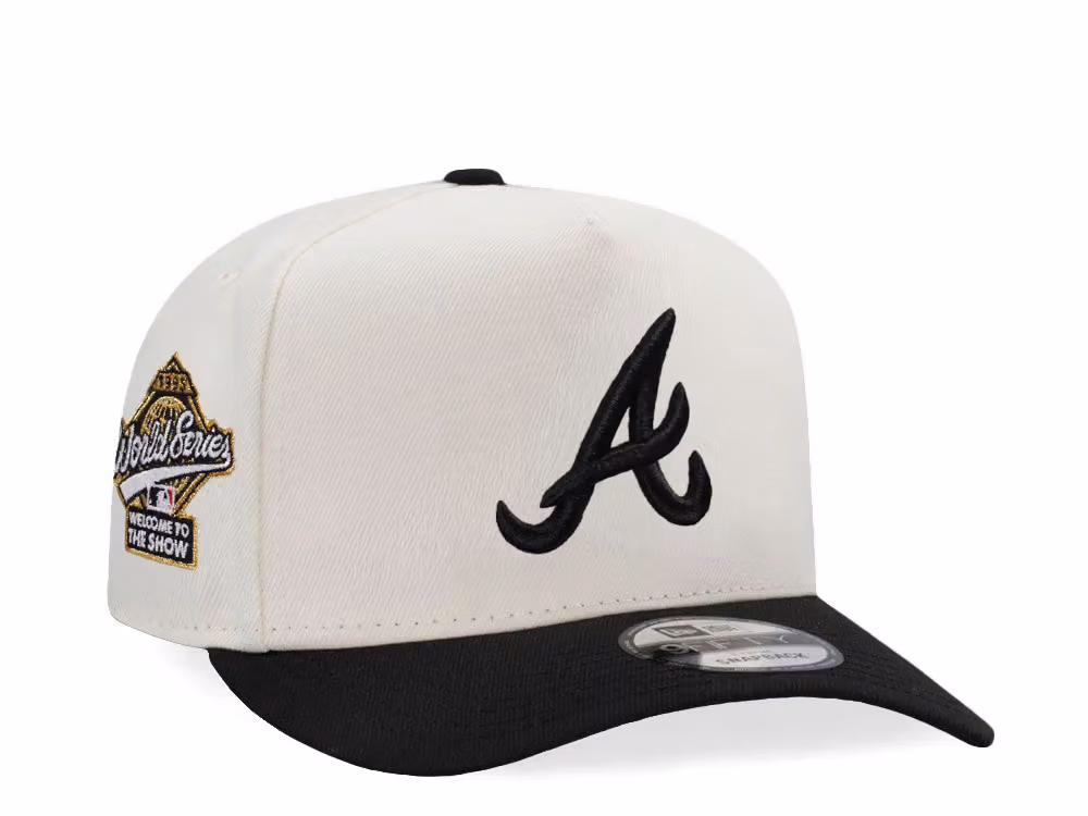 New Era Atlanta Braves World Series 1995 Chrome Two Tone Edition 9Fifty A Frame Snapback Hat front
