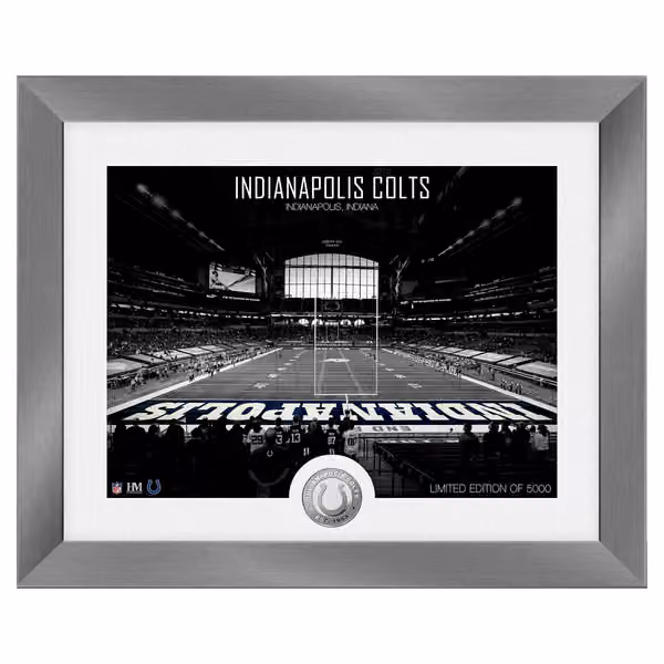 Indianapolis Colts Art Deco Stadium Silver Coin Framed NFL Photo view 1