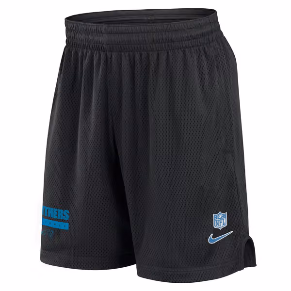 Carolina Panthers 2024 NFL Sideline Mesh Nike Dri-FIT Shorts Black view 1