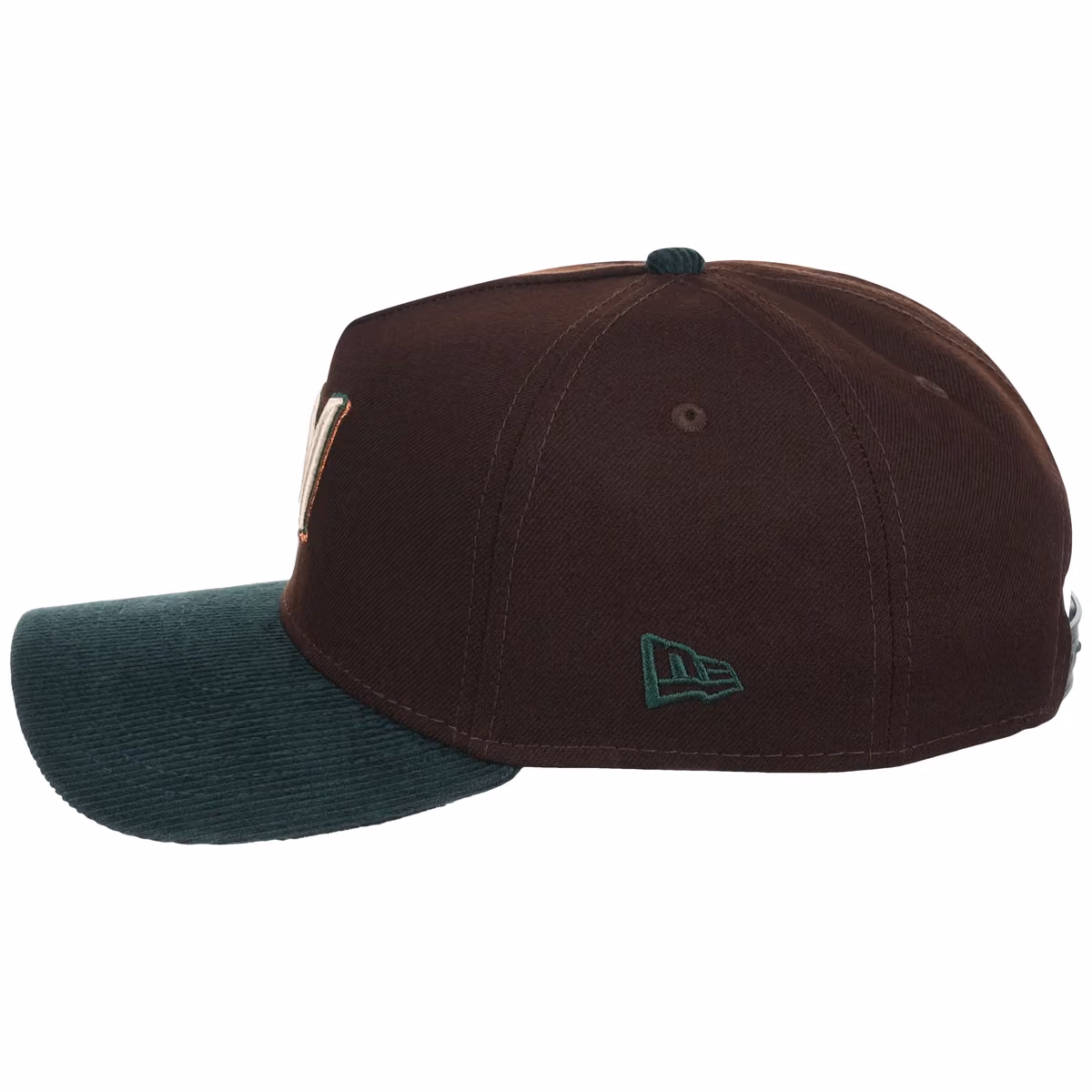 Milwaukee Brewers MLB Forest Ember New Era 9FORTY A-Frame detail view