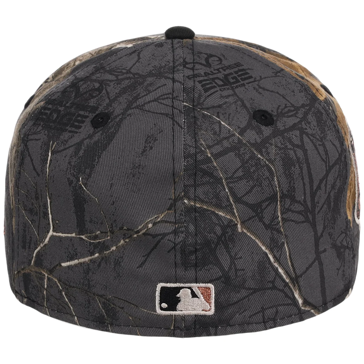 Los Angeles Dodgers MLB Black Realtree 2-TONE Black & Copper New Era 59FIFTY detail view