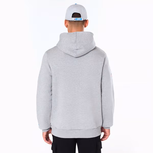 Detroit Lions Logo Hoodie New Era NFL Sweatshirt Grey view 2