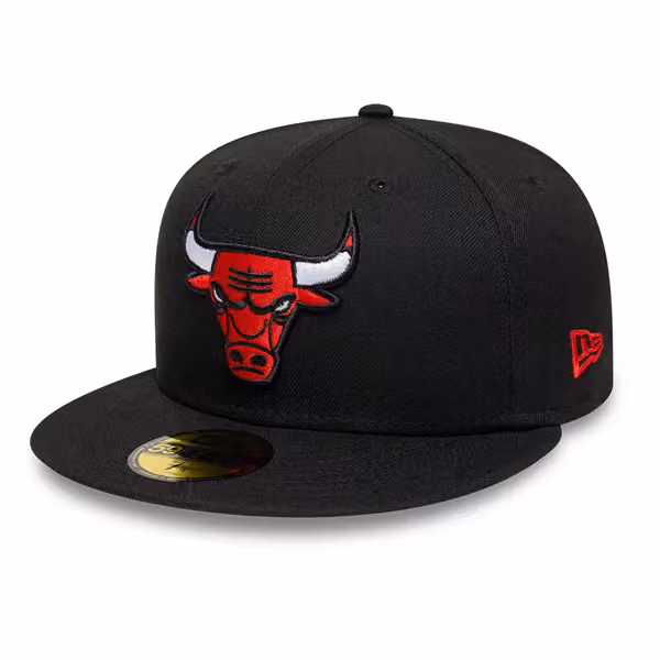 Chicago Bulls Basic Logo 59FIFTY Fitted Cap Black product photo