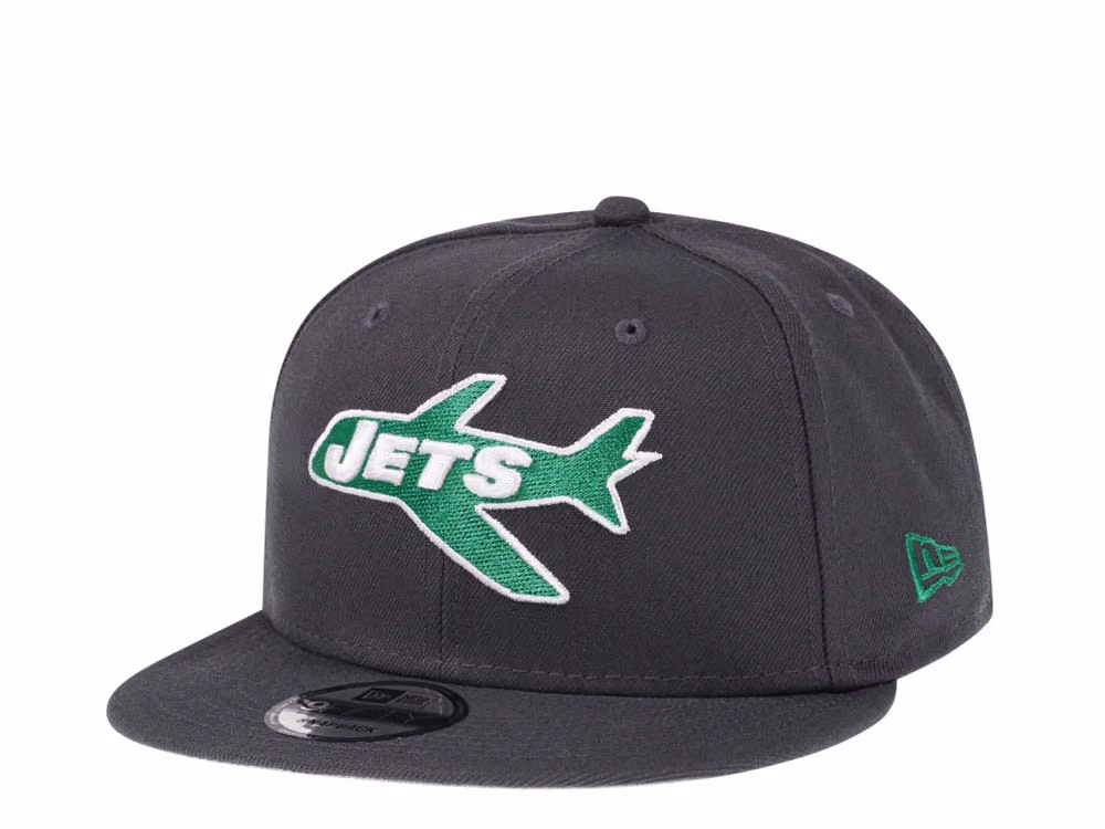 New Era New York Jets Graphite Edition 9Fifty Snapback Hat front
