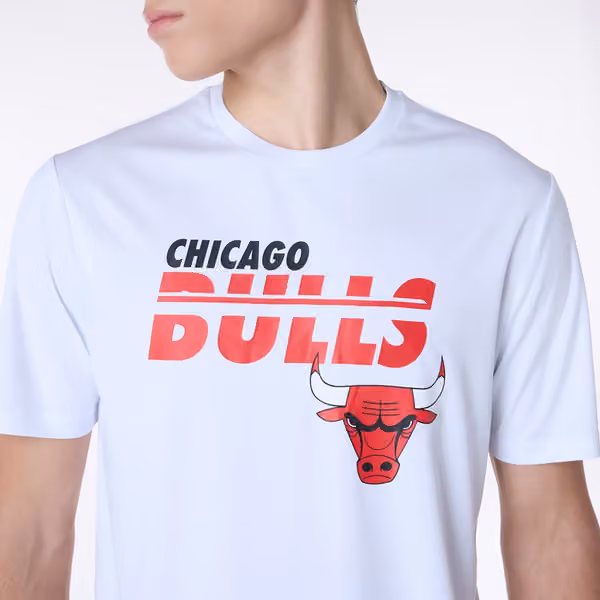 Chicago Bulls New Era Performance NBA T-Shirt White view 4