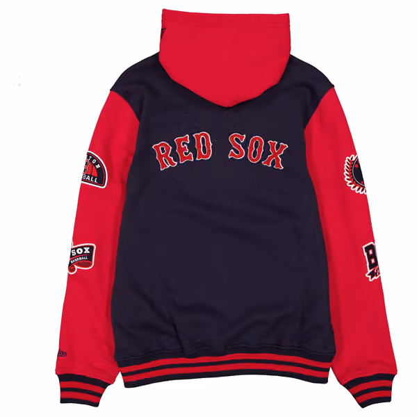Boston Red Sox Full Snap Patch Jacket Navy/Red view 2