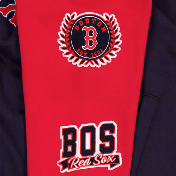 Boston Red Sox Full Snap Patch Jacket Navy/Red view 3