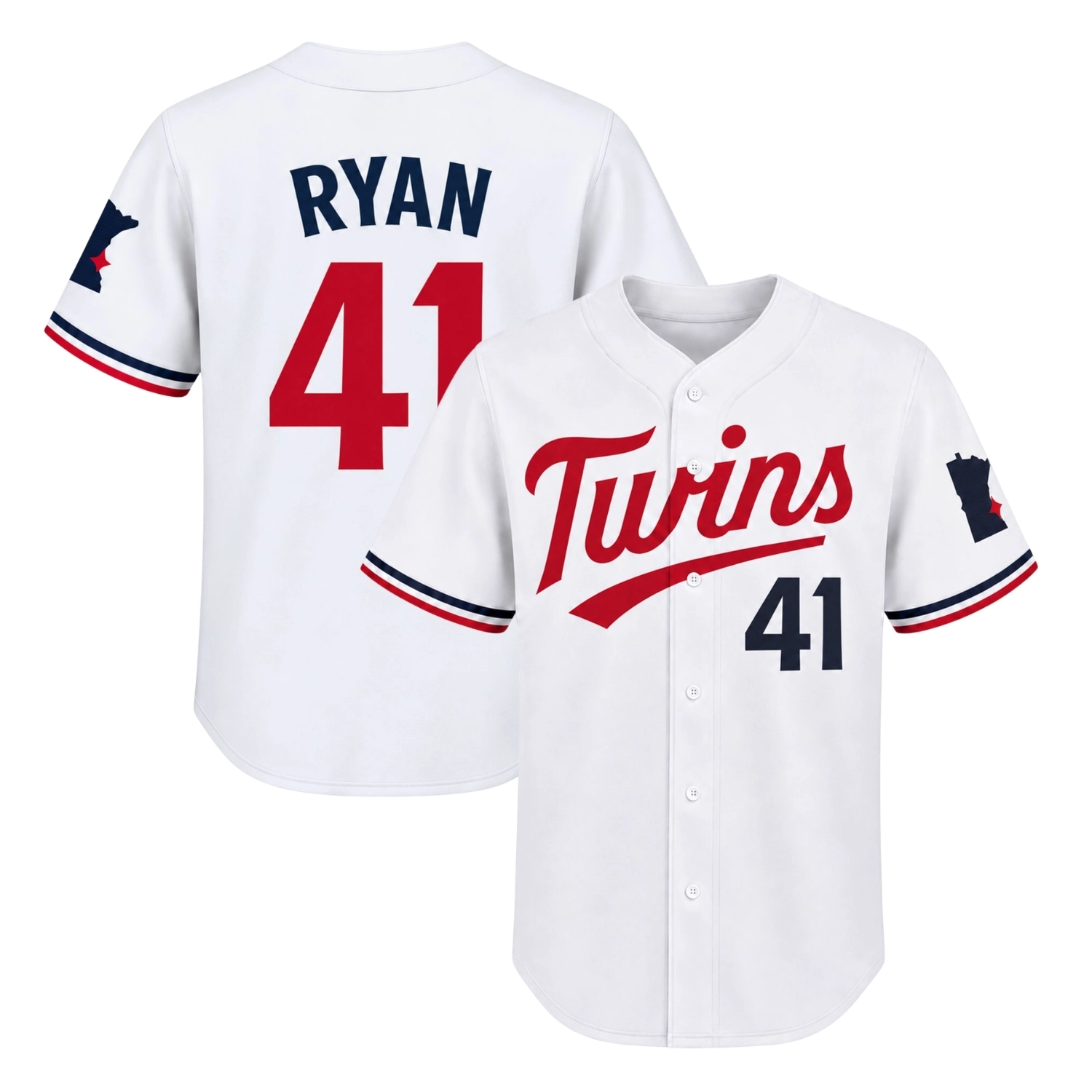 Joe Ryan Twins White Jersey Remarkable Home Style