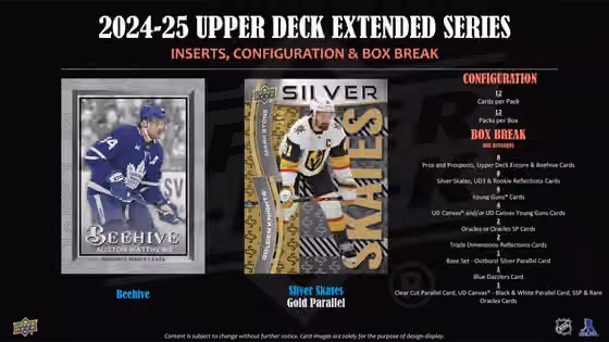 2024/25 Upper Deck Extended Series Hockey NHL Hobby Box view 5