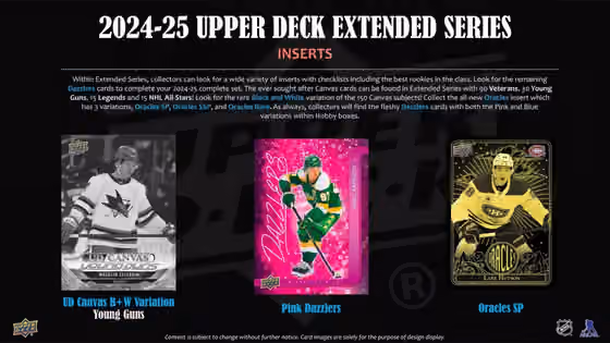 2024/25 Upper Deck Extended Series Hockey NHL Hobby Box view 3