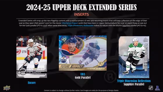 2024/25 Upper Deck Extended Series Hockey NHL Hobby Box view 4
